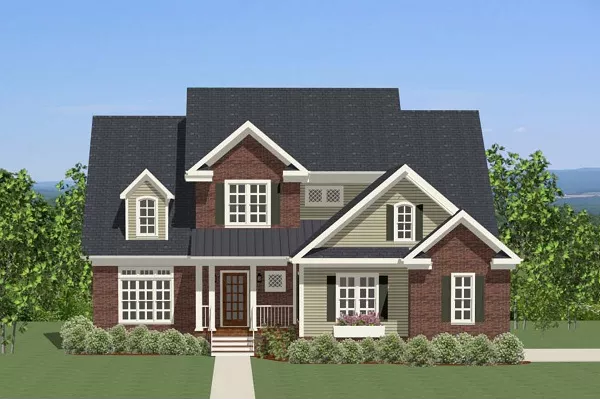 image of 2 story traditional house plan 9063